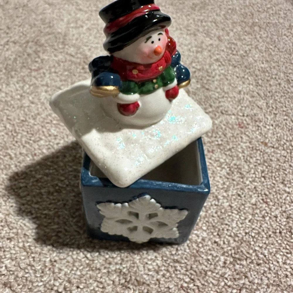 Set - Snowman Candle/ Snowman Tealight Holder